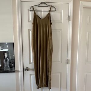 Zenana Outfitters Olive Maxi Slip Dress